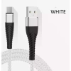 Cable en nylon à charge rapide de type C Blanc