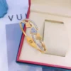 Bracelet en or avec cœur en diamant pour femmes, bijoux de luxe populaires.