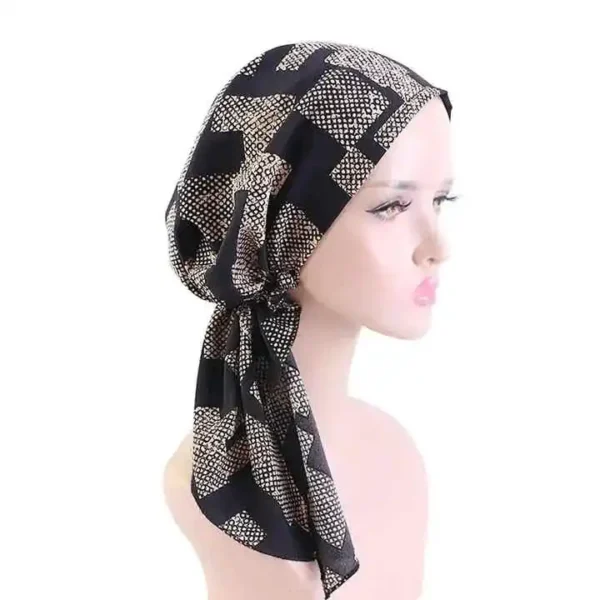 Long foulard à motif coloré en coton pour femme