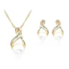 Ensemble de bijoux en acier inoxydable pour femme.