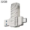 Lenovo Thinkplus MU232 Clé USB 3.2 + USB-C / Type-C à double tête, mémoire : 32 Go