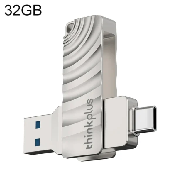 Lenovo Thinkplus MU232 Clé USB 3.2 + USB-C / Type-C à double tête, mémoire : 32 Go
