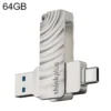 Lenovo Thinkplus MU232 Clé USB 3.2 + USB-C / Type-C à double tête, mémoire : 64 Go