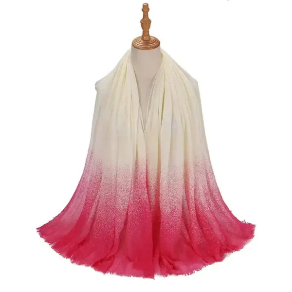 Foulard dégradé bicolore en coton.