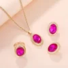 Ensemble de bijoux décoratifs en pierres précieuses 4 piècesensemble.